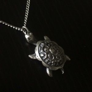 Sterling Silver turtle necklace